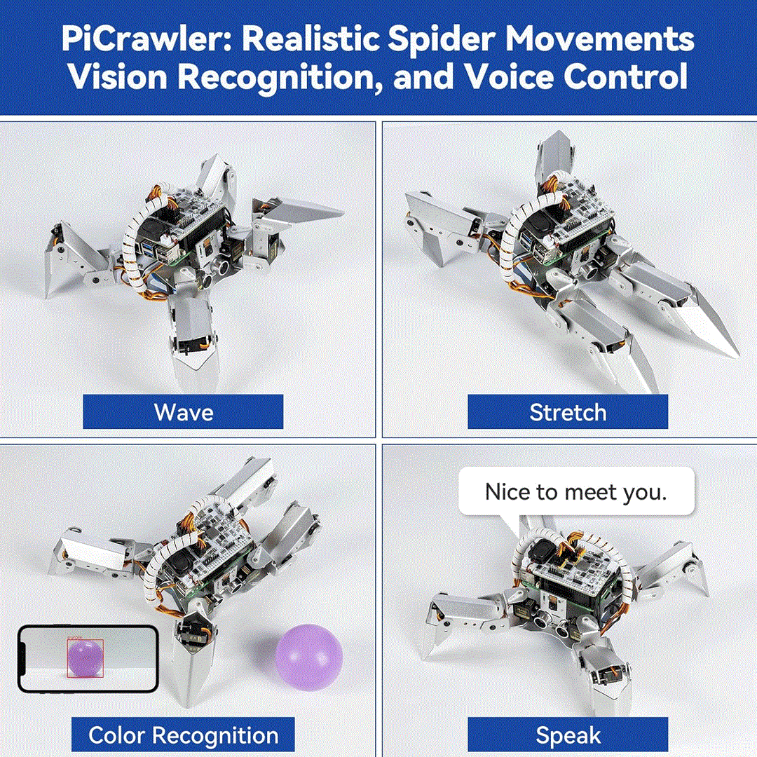 SunFounder PiCrawler AI Robot Kit