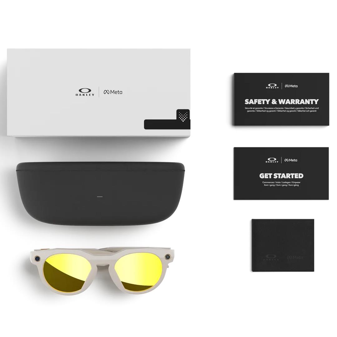 Oakley Meta HSTN Kameralı Yapay Zekalı Akıllı Gözlük Warm Grey Prizm 24K Polarized