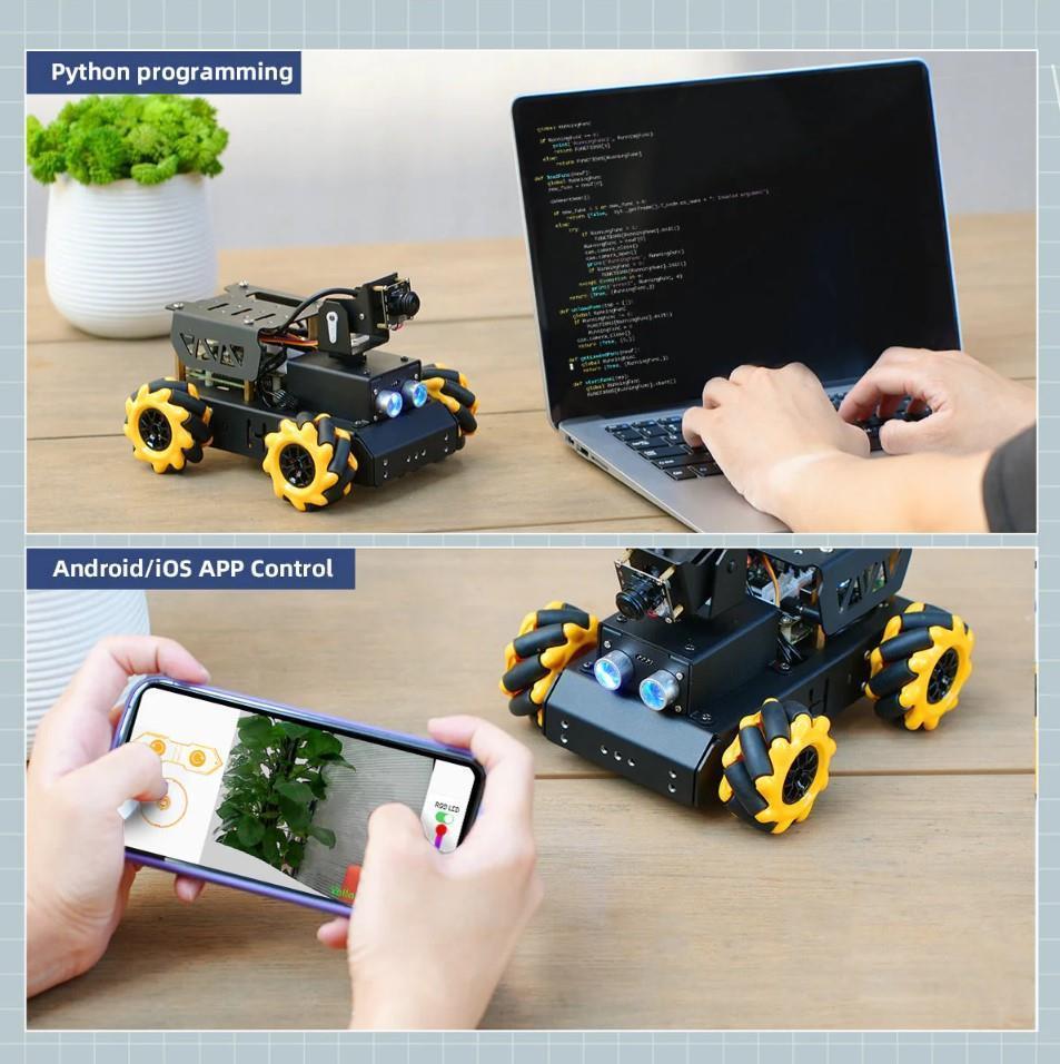 Hiwonder TurboPi Mecanum Tekerli Robot Araba Kiti Açık Kaynak - RPi 4B Dahil Değil