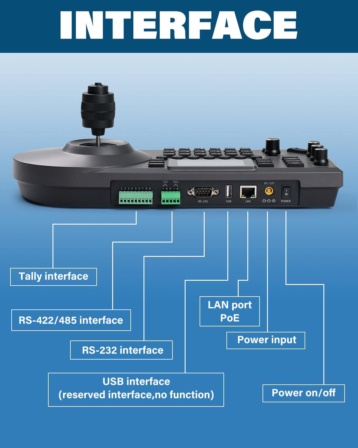 FoMaKo NDI PTZ Kamera Kontrol Klavyesi KC608N