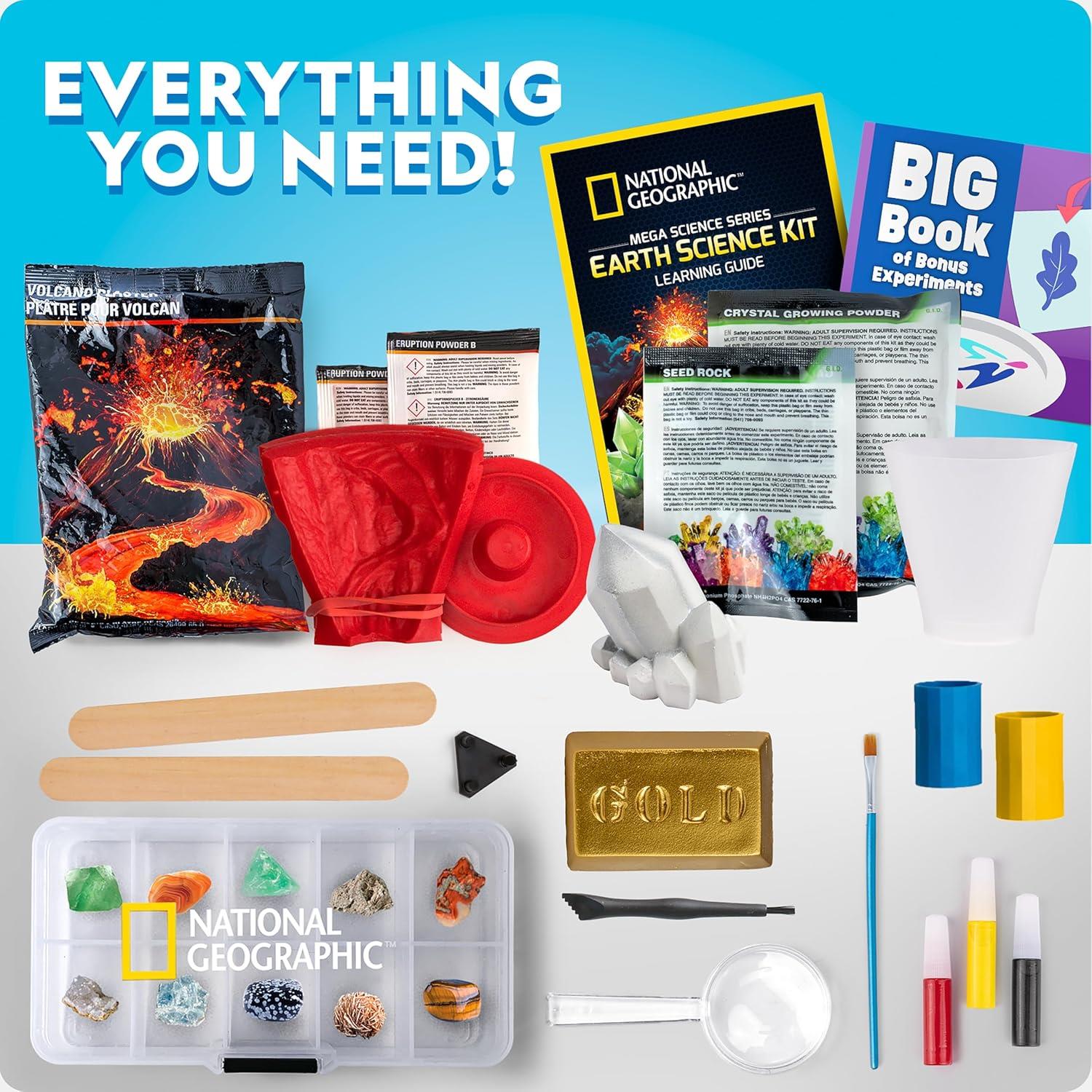 National Geographic Earth Science Kit – Çocuklar için 100+ Bilim Deneyi STEM Seti