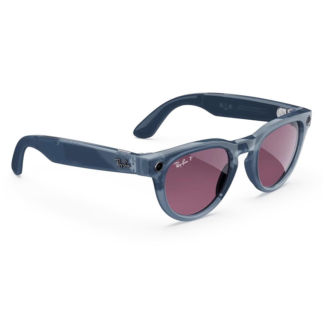 Ray-Ban Meta Headliner Kameralı Yapay Zekalı Akıllı Gözlük Shiny jeans Dusty Red 52 Beden