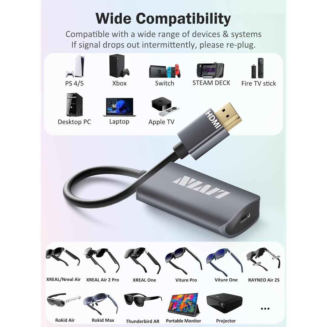 Livin HDMI to USB C Adaptörü 4K 60Hz