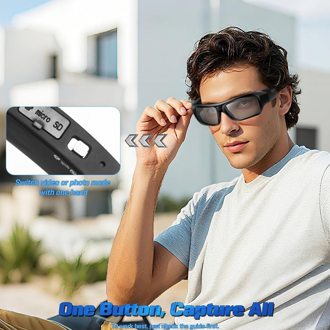 Generic 4K Kameralı UV400 Korumalı Gözlük