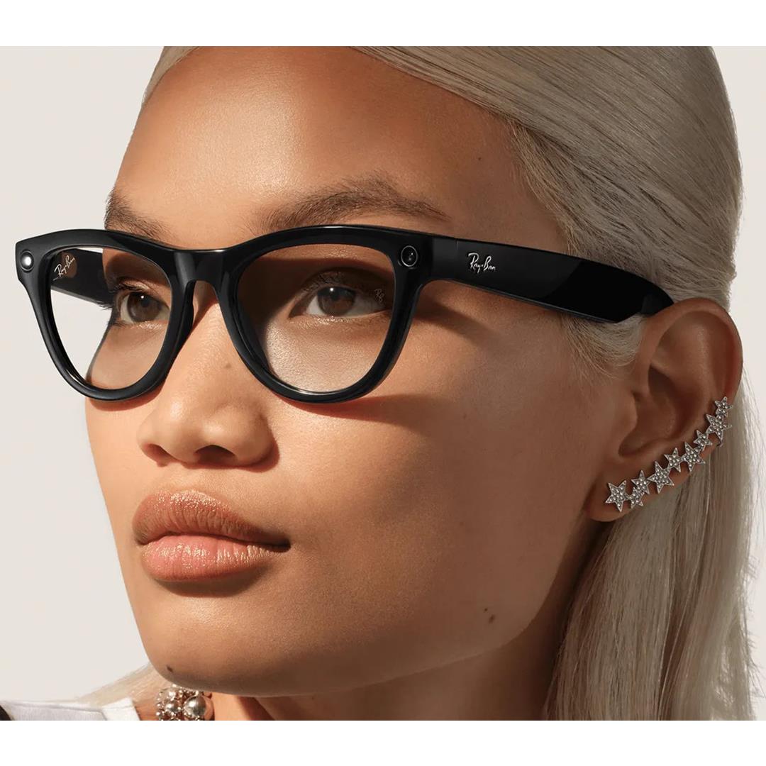 Ray-Ban Meta Skyler Kameralı Yapay Zekalı Akıllı Gözlük Shiny Shiny Black Clear 52 Beden