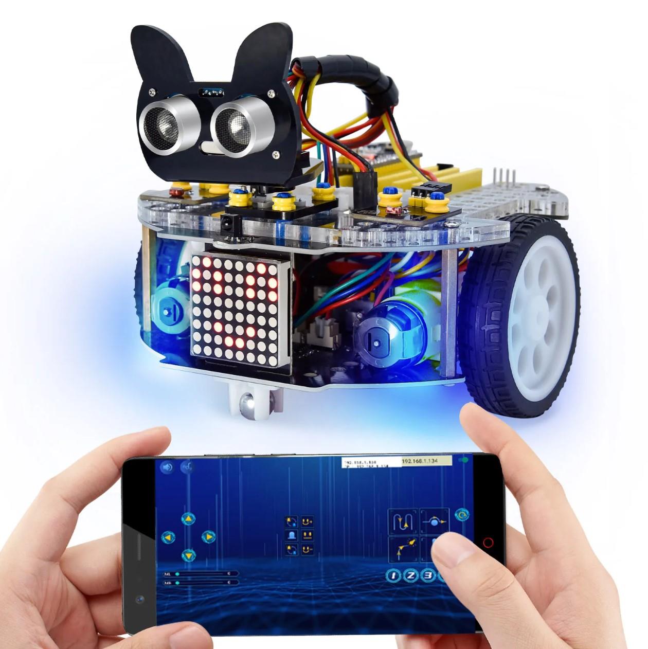 Keyestudio Beetlebot Arduino STEM 3'ü 1 Arada Çizgi İzleyen Robot Araba Kiti