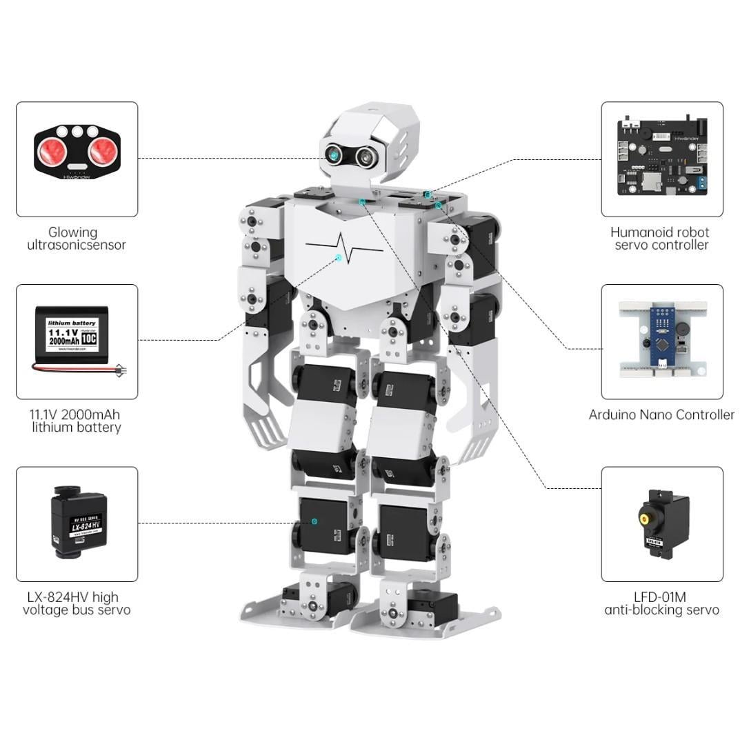 Hiwonder Tonybot İnsansı Robot Arduino Kodlama Kiti Eğitim Programlama - Standart Kit