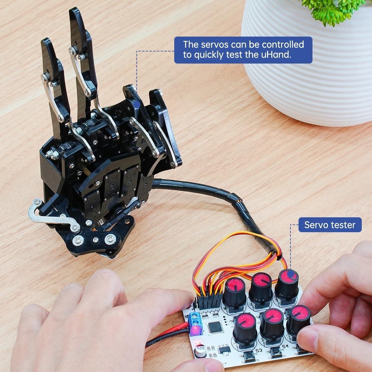 Hiwonder uHand Robotik El ve Parmaklar İkincil Geliştirmeyi Destekler - Sağ El