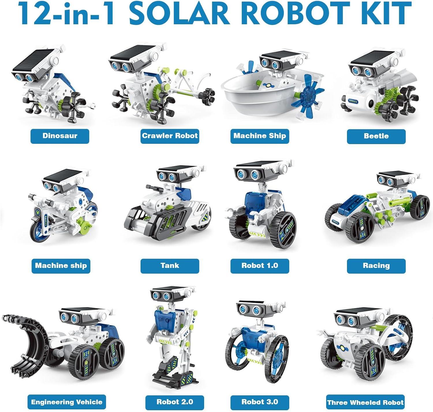 Masroo 12 in 1 Solar Robot 8-9-10-11-12 Yaş STEM Kiti