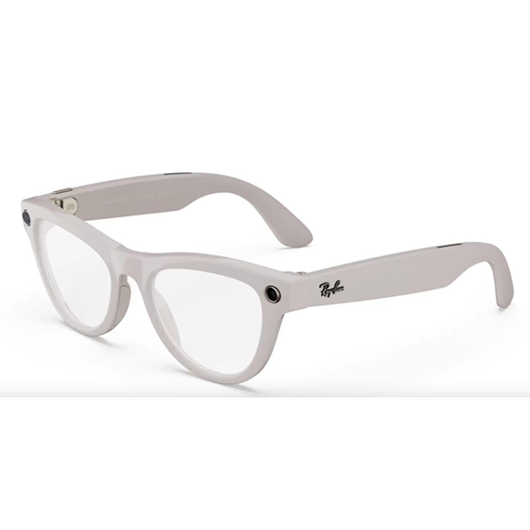 Ray-Ban Meta Skyler Kameralı Yapay Zekalı Akıllı Gözlük Shiny Chalky Gray Clear to Sapphire Transitions 52 Beden