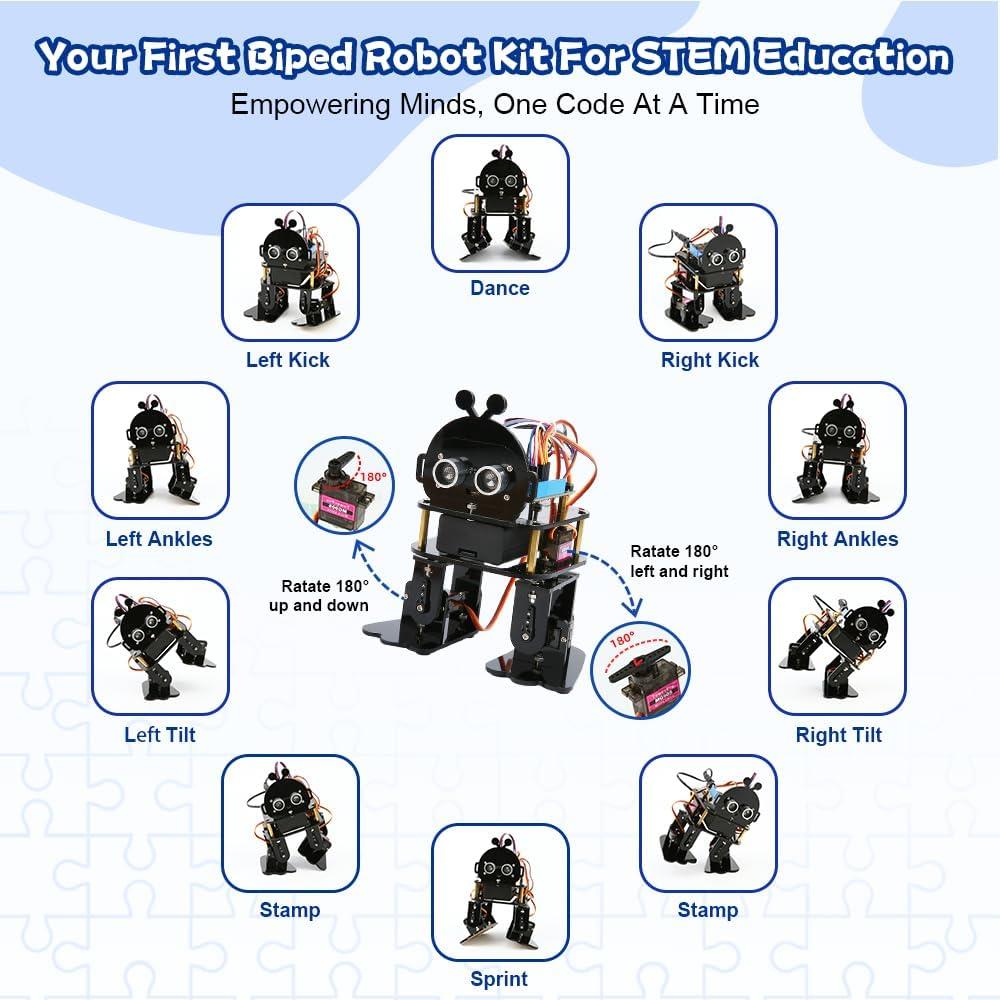 Acebott Bionic Biped İki Ayaklı ESP32 Arduino STEM Robot Kiti