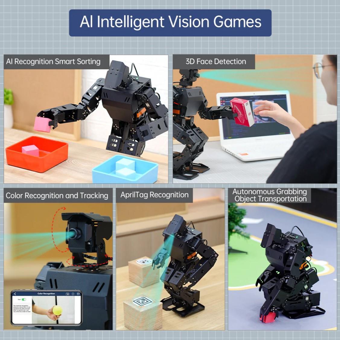 Hiwonder AiNex Raspberry Pi ROS YZ Görüş İnsansı Robot Starter Kit