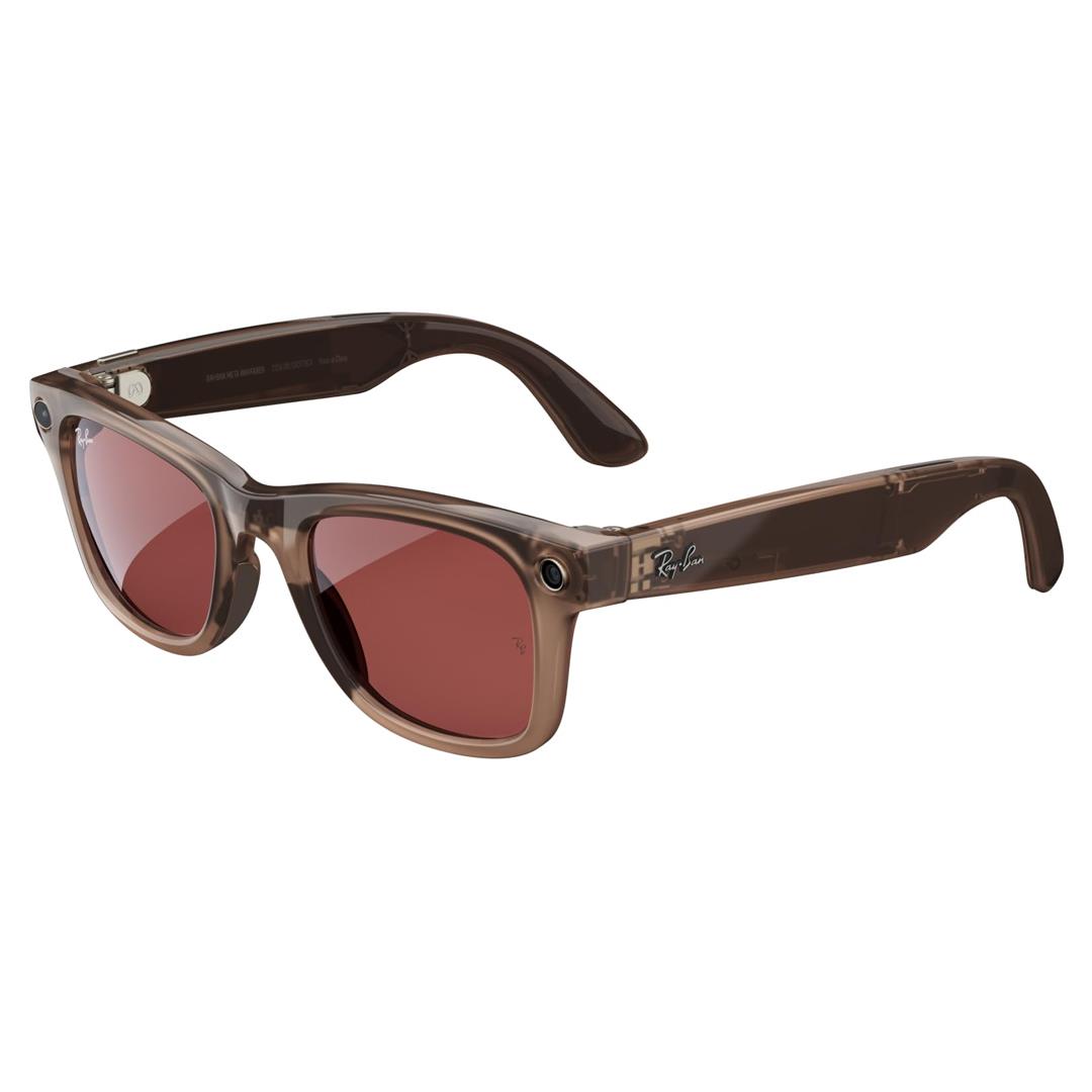 Ray-Ban Meta Wayfarer Kameralı Yapay Zekalı Akıllı Gözlük Warm Stone Transitions Watermelon Red