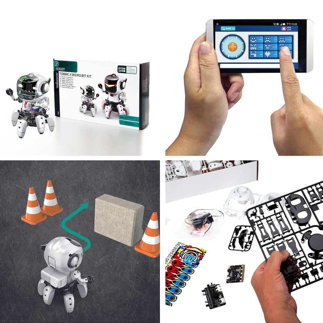 Velleman KSR20 Tobbie 2 Eğitici Kendin Yap Robot Seti micro:bit