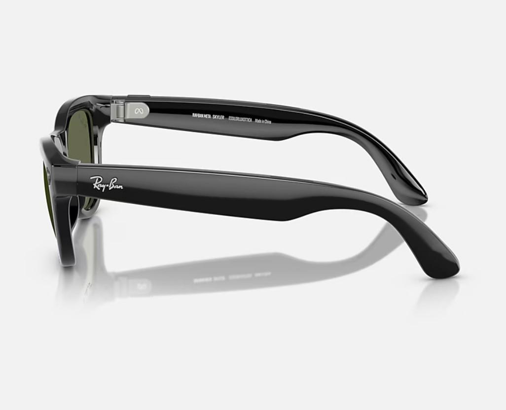 Ray-Ban Meta Skyler Kameralı Yapay Zekalı Akıllı Gözlük Shiny Black G-15 Green 52 Beden