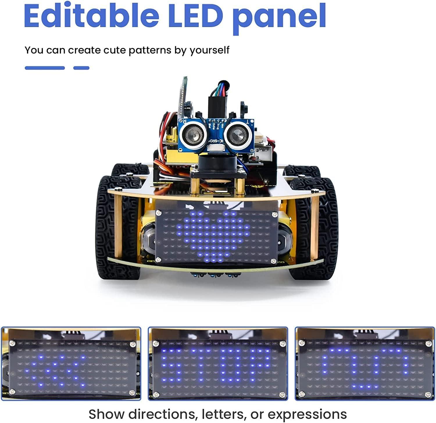 Keyestudio 4WD BT Arduino Programlama DIY STEM Robot Araba Kiti V2.0