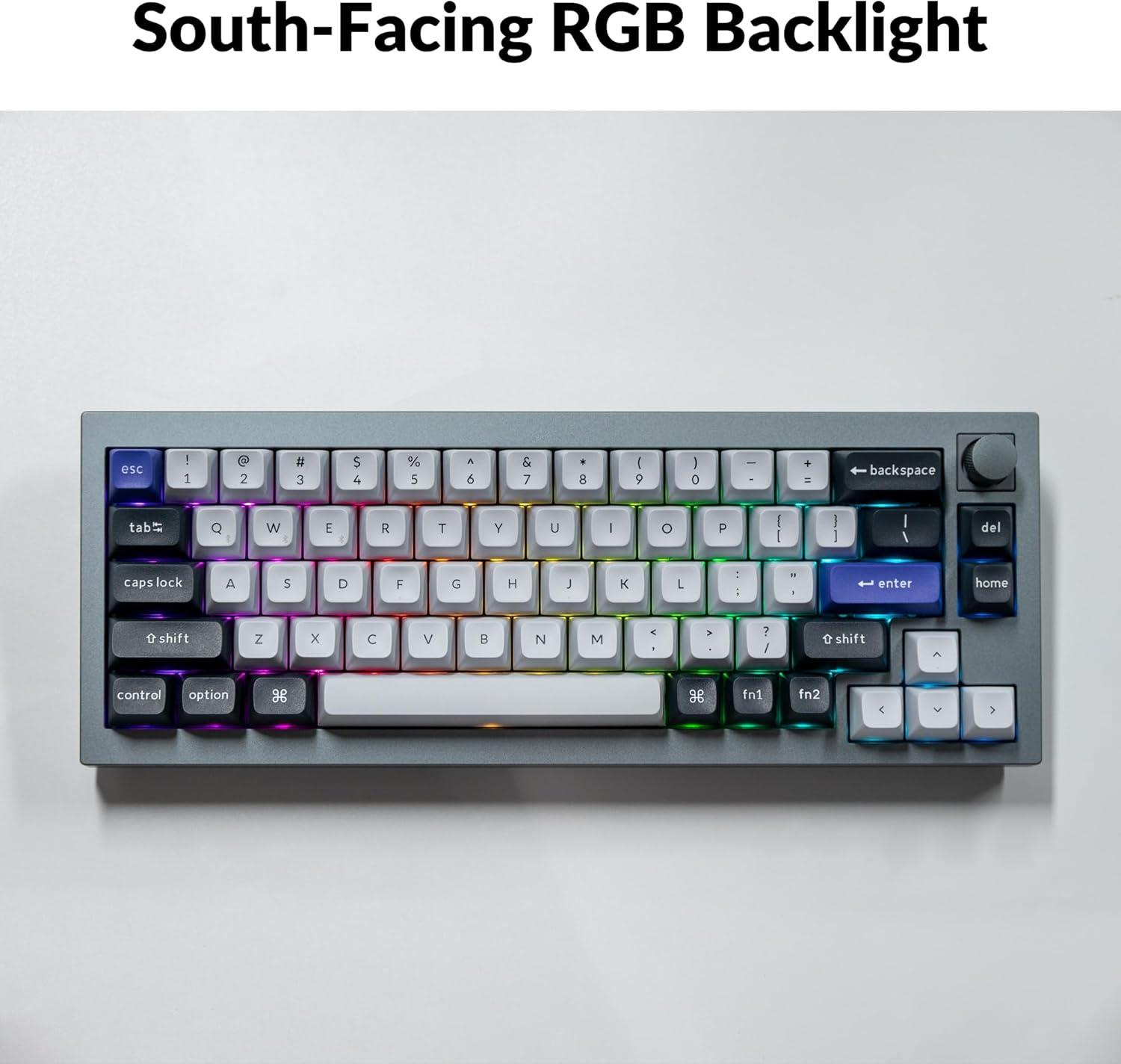 Keychron Q2 Pro QMK/VIA RGB Kablosuz Özel Mekanik Klavye Gri