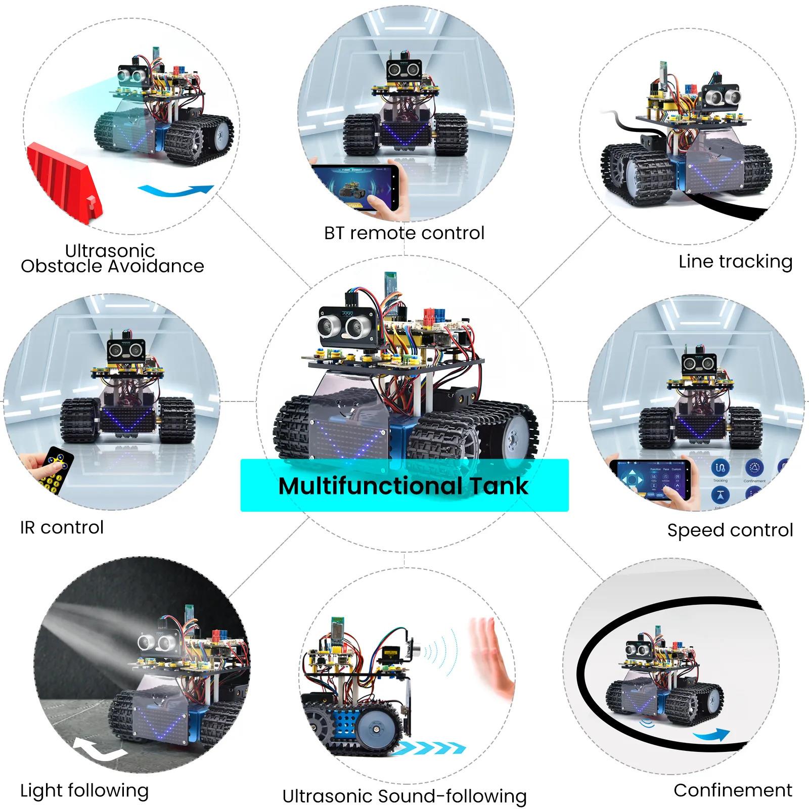 Keyestudio Mini Caterpillar Tank V3.0 Arduino Robot Araba Kiti