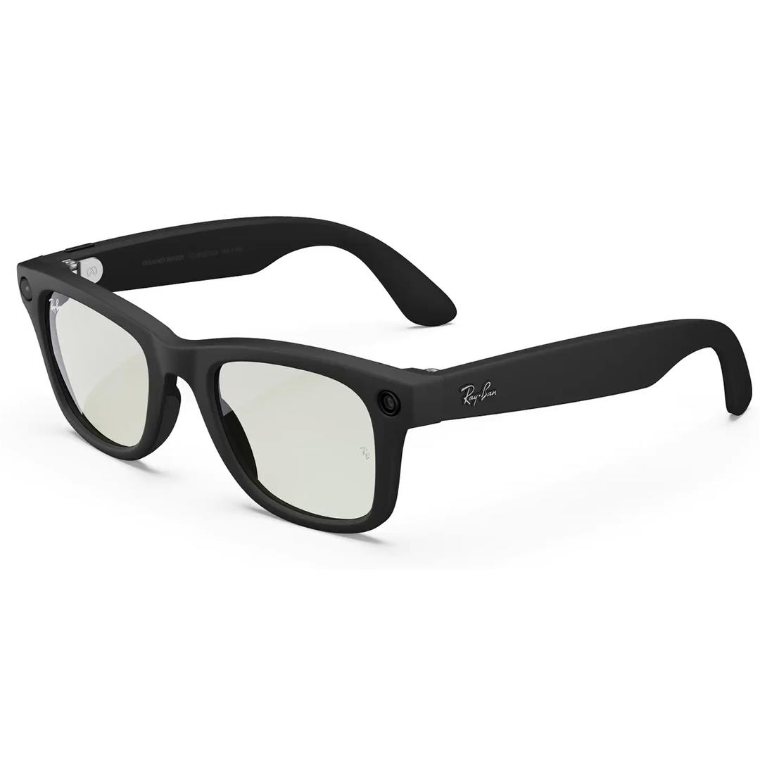 Ray-Ban Meta Wayfarer Kameralı Yapay Zekalı Akıllı Gözlük Matte Black Clear to Graphite Green Transitions 52 Beden