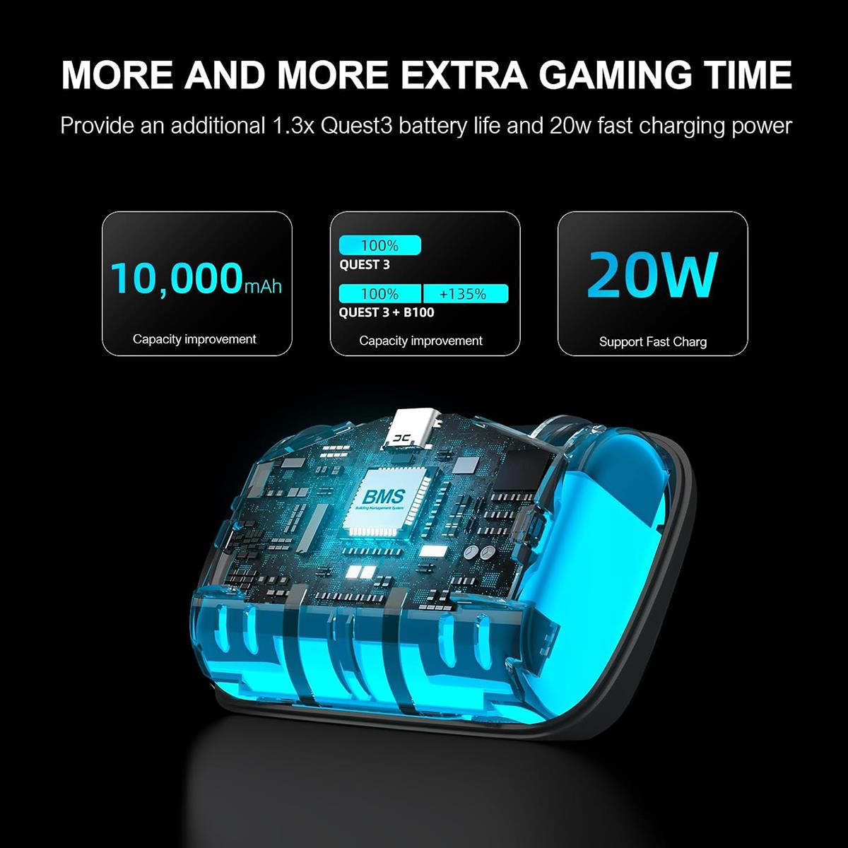 BOBOVR S3 Pro Süper Kafa Bandı Quest 3 ve 3S İçin