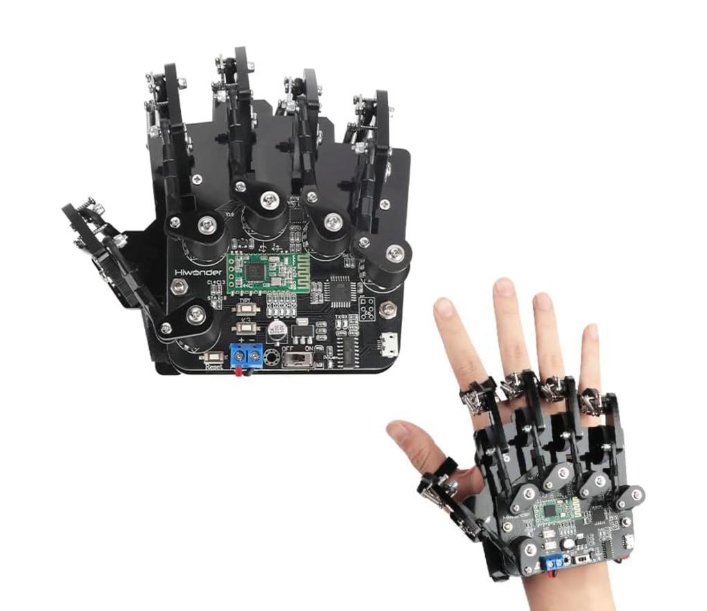 Hiwonder Robot Kontrolü için Açık Kaynak Somatosensoriyel Mekanik Kablosuz Eldiven