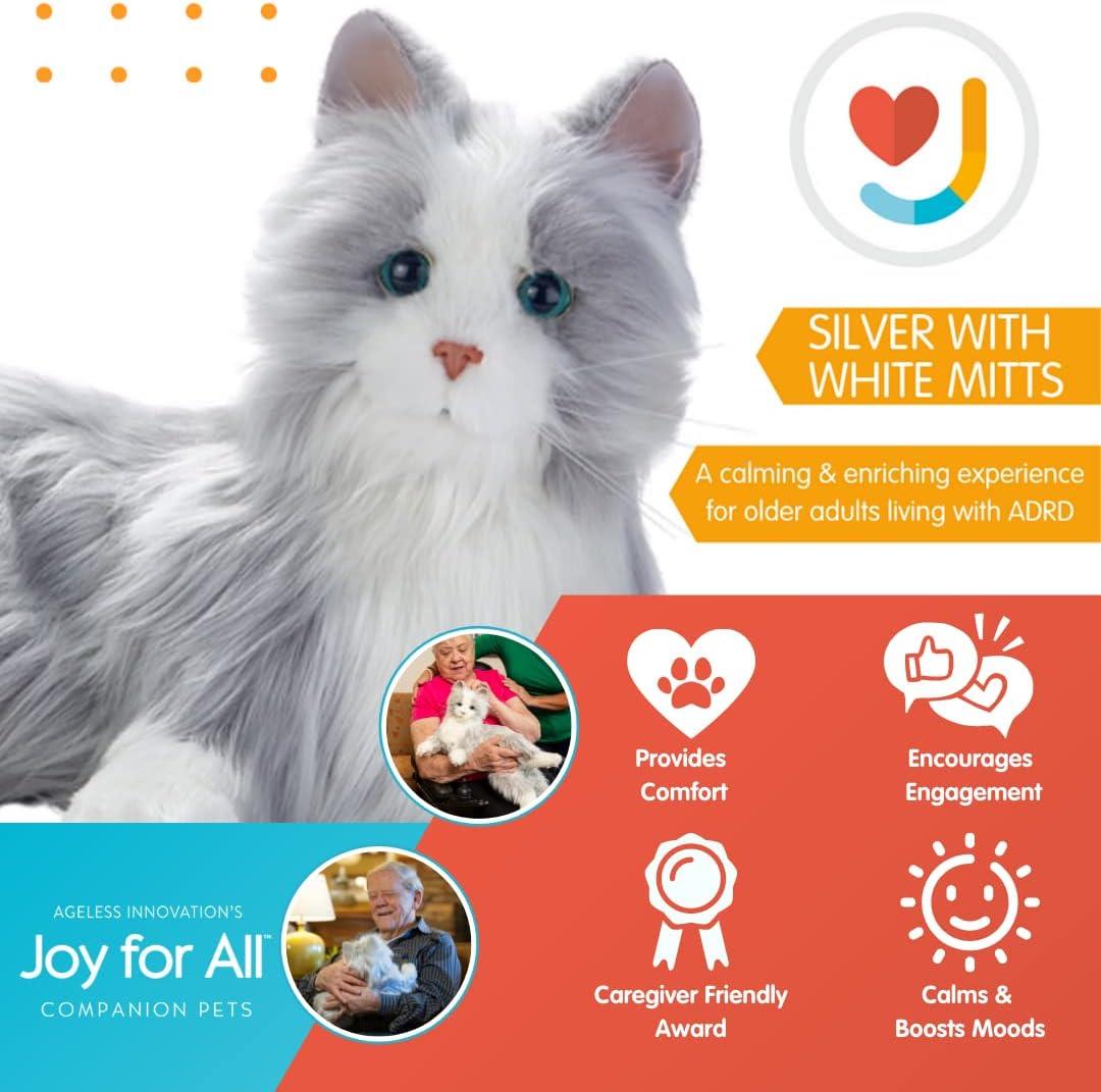 JOY FOR ALL Gerçekçi Etkileşimli Gümüş Renk Kedi