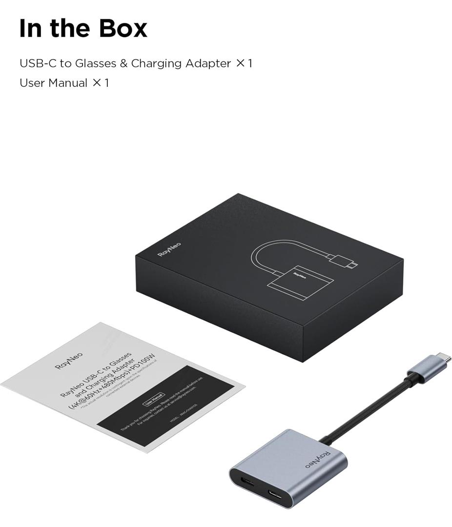 TCL RayNeo Air 3s Pro AR (XR) Gözlük Ve USB-C Bundle