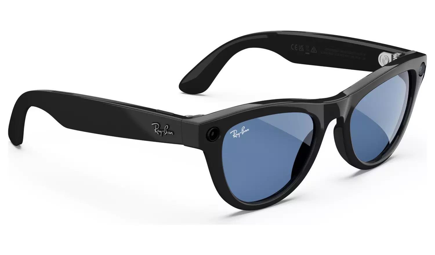 Ray-Ban Meta Skyler Ai Destekli Akıllı Gözlük Shiny Black Transitions Cerulean Blue 52 Beden
