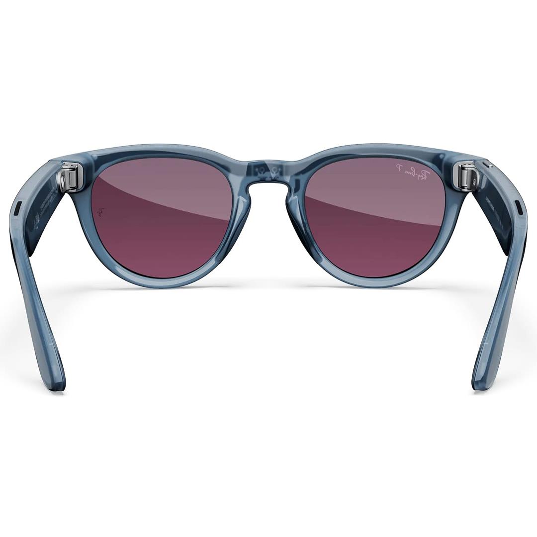 Ray-Ban Meta Headliner Kameralı Yapay Zekalı Akıllı Gözlük Shiny jeans Dusty Red 52 Beden