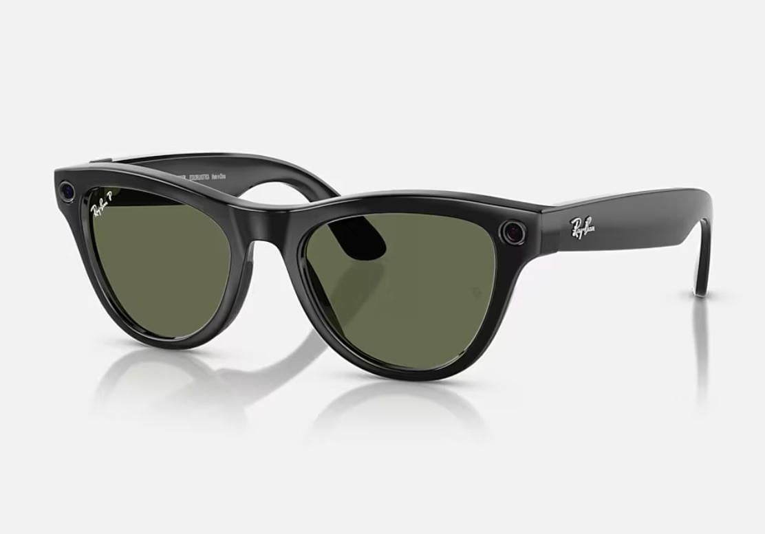 Ray-Ban Meta Skyler Kameralı Yapay Zekalı Akıllı Gözlük Shiny Black G-15 Green 52 Beden