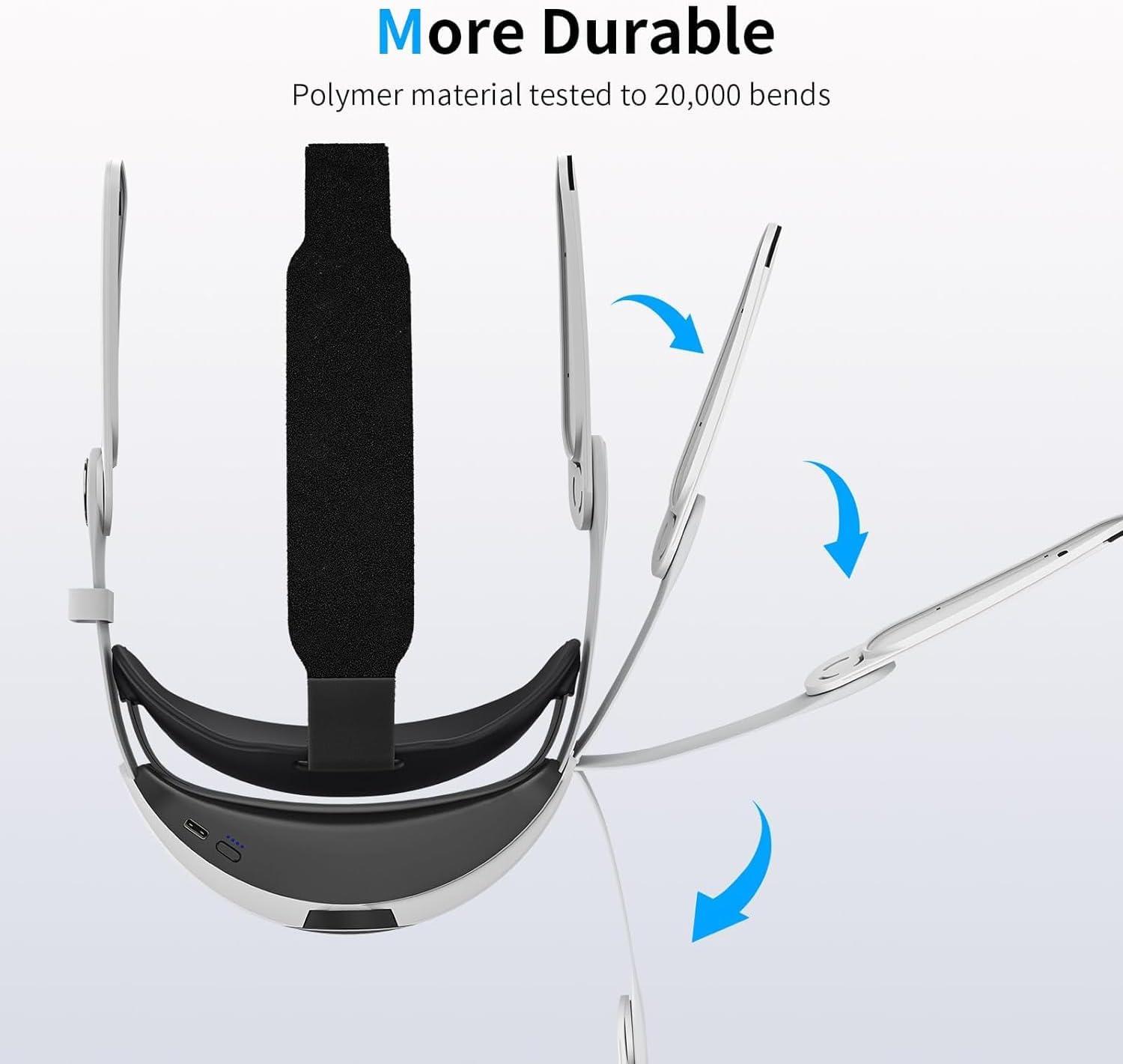Meta Quest 3 ve 3S İçin 10000mAh Pilli Kafa Bandı