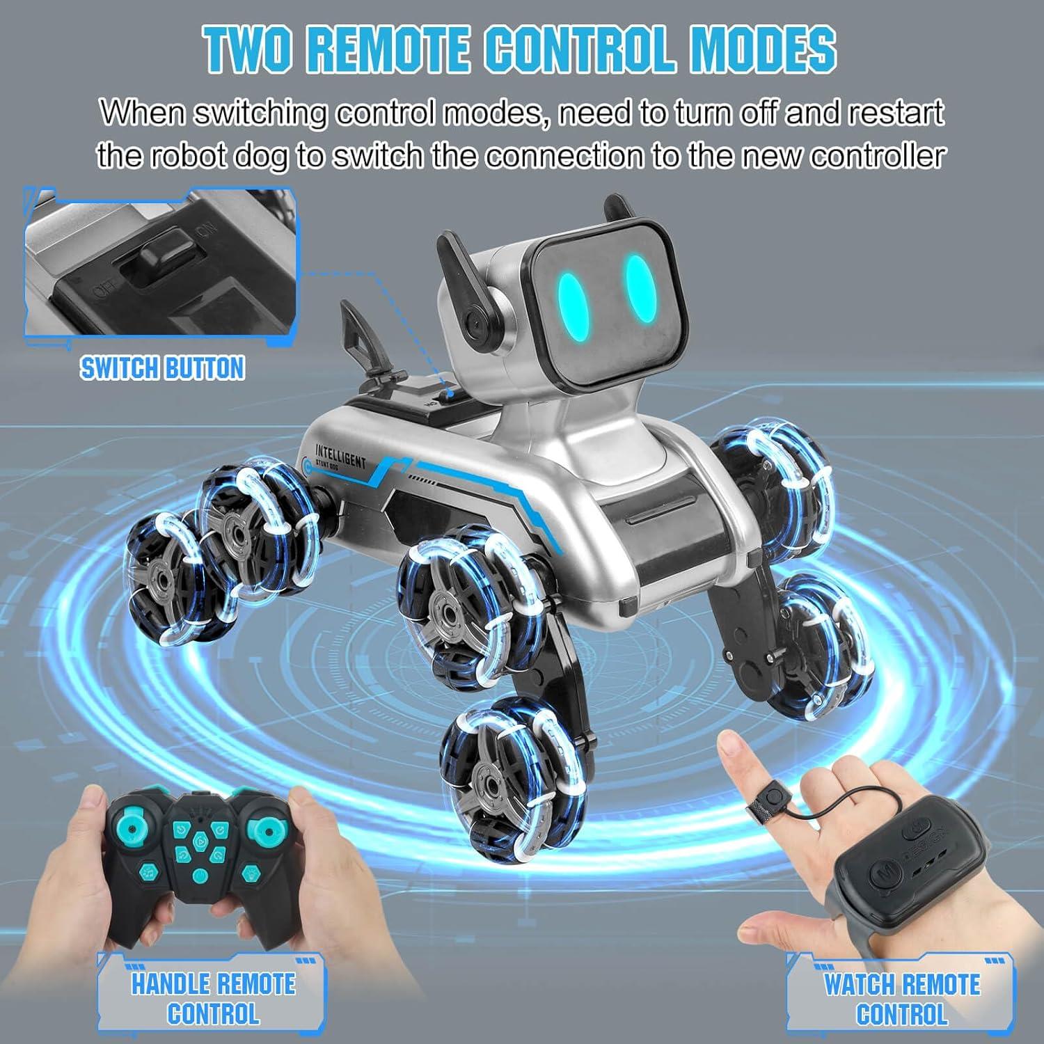 Stunt Robot Köpek Uzaktan Kumandalı ve El Kontrolü