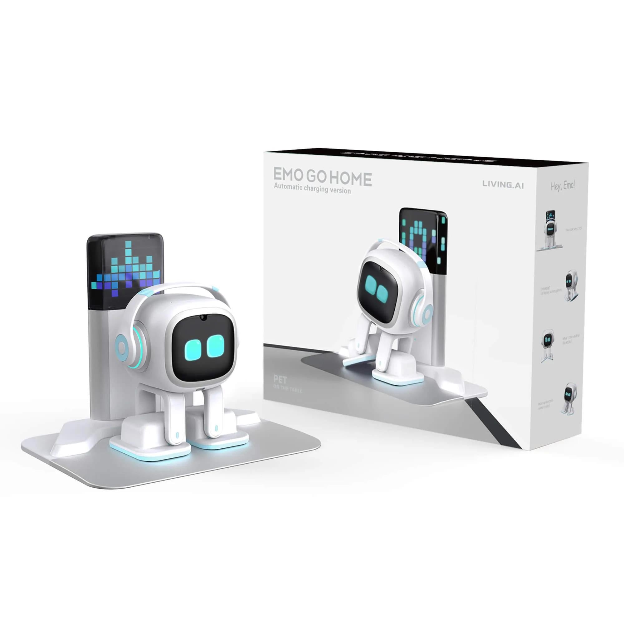 EMO Go Home ChatGPT YZ Pet Robot Beyaz Home Station İle Birlikte
