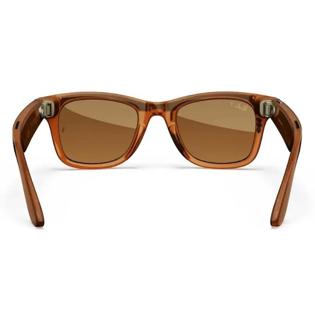 Ray-Ban Meta Wayfarer Kameralı Yapay Zekalı Akıllı Gözlük  Shiny Caramel Polarized Brown Lenses 52 Beden