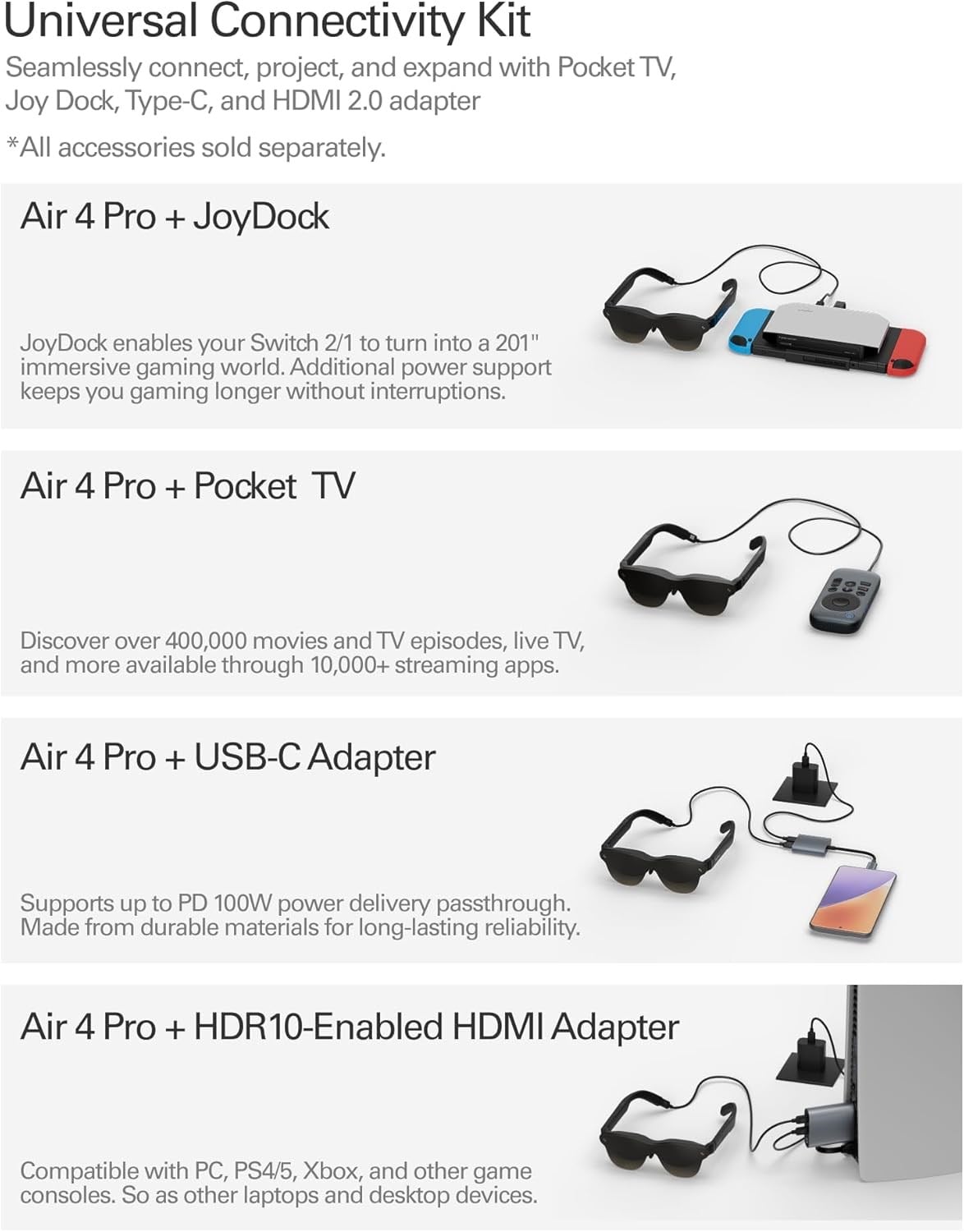 TCL RayNeo Air 4 Pro AR Akıllı Gözlük