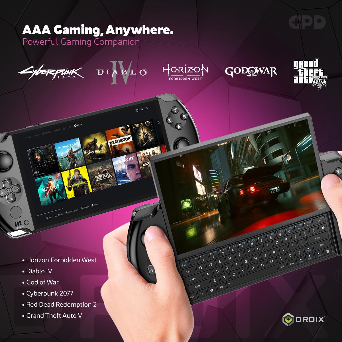 GPD Win 4 2025 El Oyun Konsolu 6 inch 1920x1080 AMD Ryzen 7 8840U 32G 1TB SSD Win 11 Mini Bilgisayar