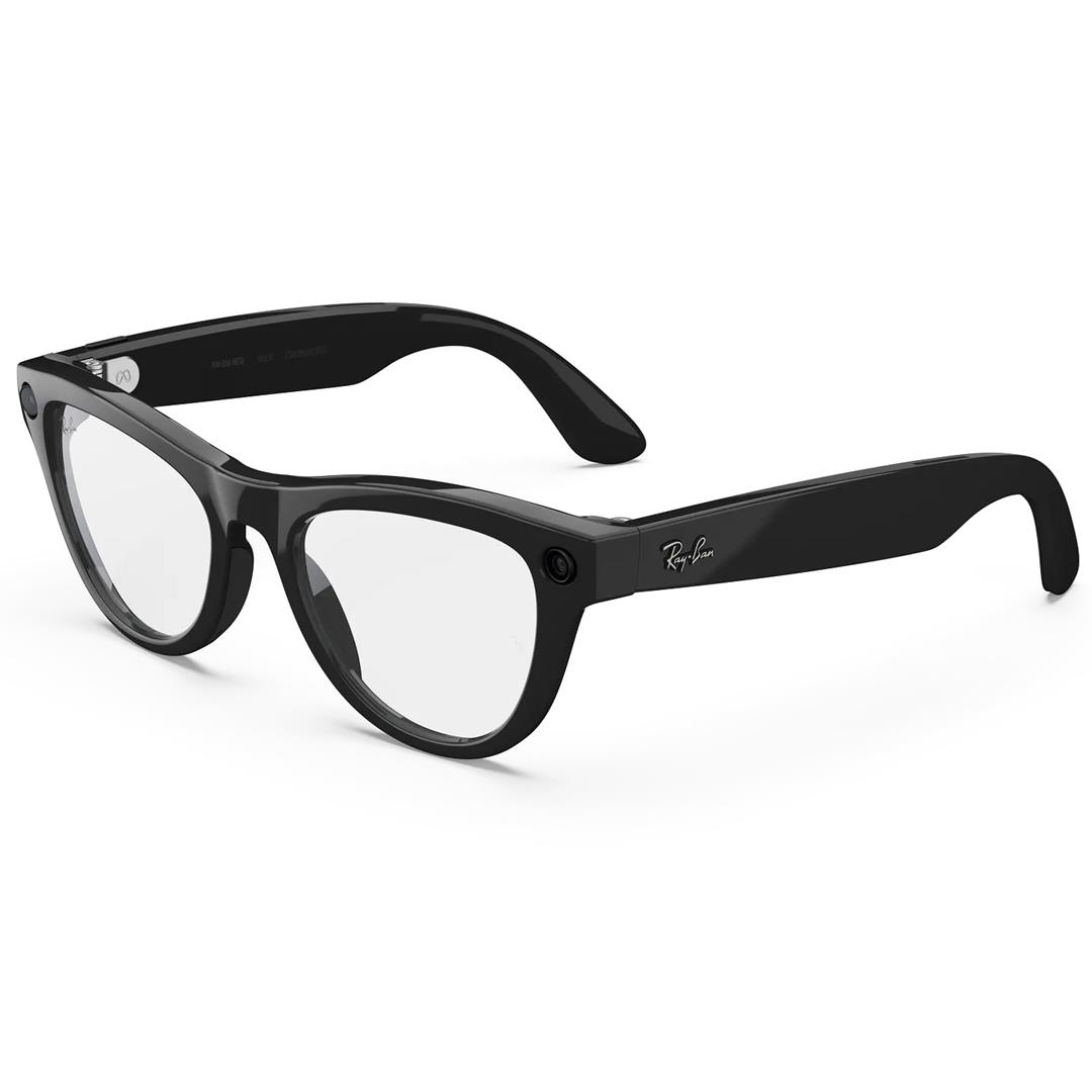 Ray-Ban Meta Skyler Kameralı Yapay Zekalı Akıllı Gözlük Shiny Shiny Black Clear 52 Beden