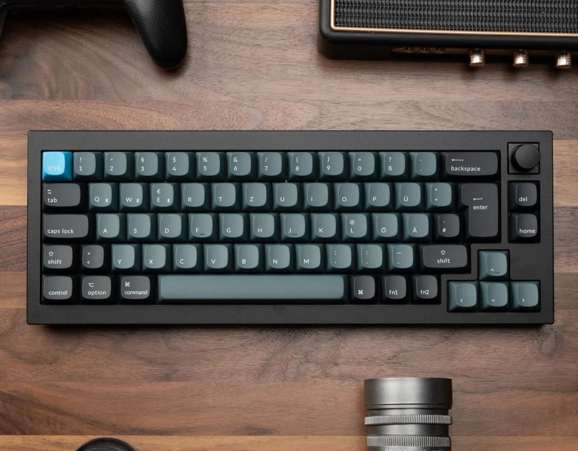 Keychron Q2 Pro RGB QMK/VIA Özel Mekanik Klavye - DE Layout - Karbon Siyahı
