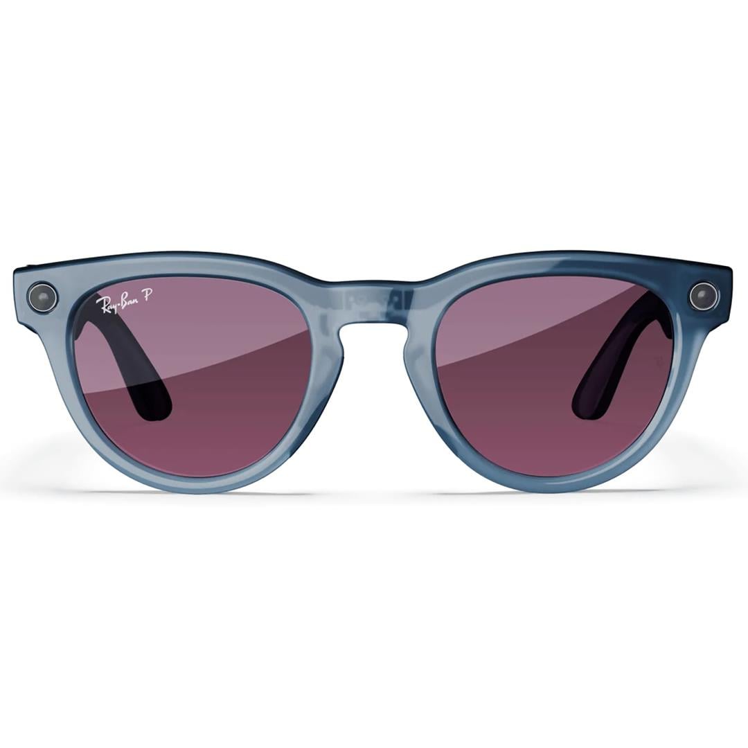 Ray-Ban Meta Headliner Kameralı Yapay Zekalı Akıllı Gözlük Shiny jeans Dusty Red 52 Beden