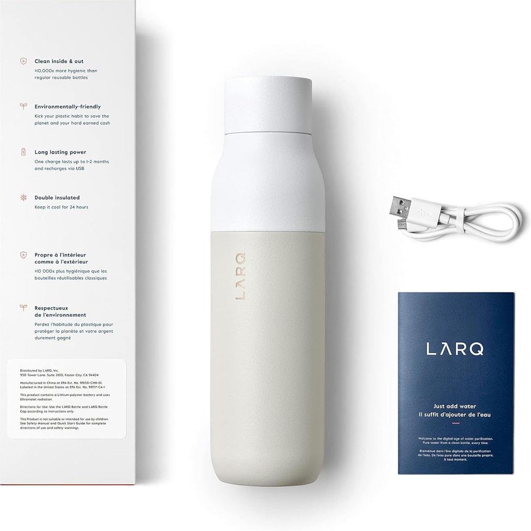 LARQ Bottle PureVis UV Su Arıtıcı Kendini Temizleyen Yalıtımlı Paslanmaz Çelik Su Şişesi