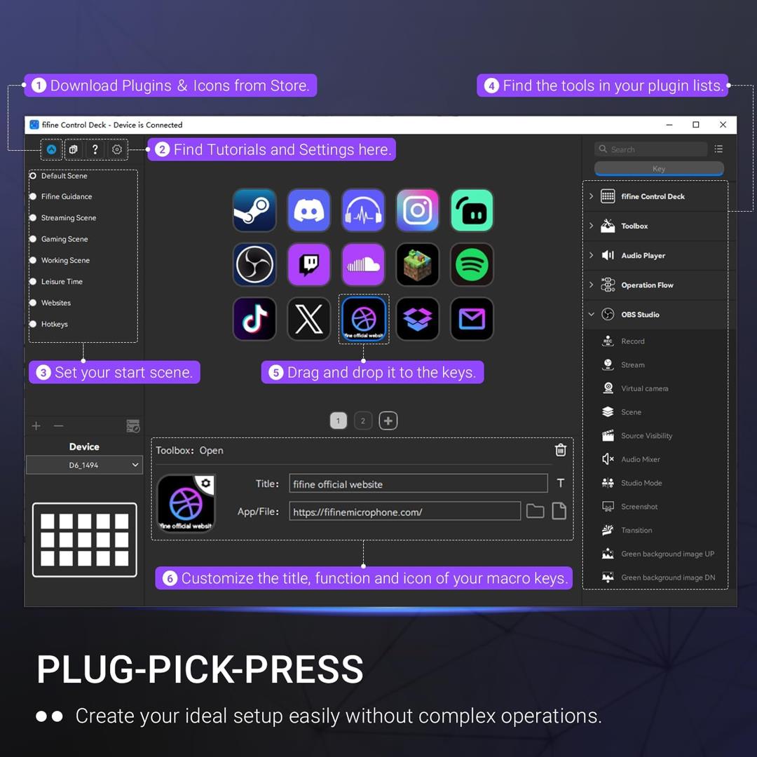 FIFINE AmpliGame D6 Stream Deck