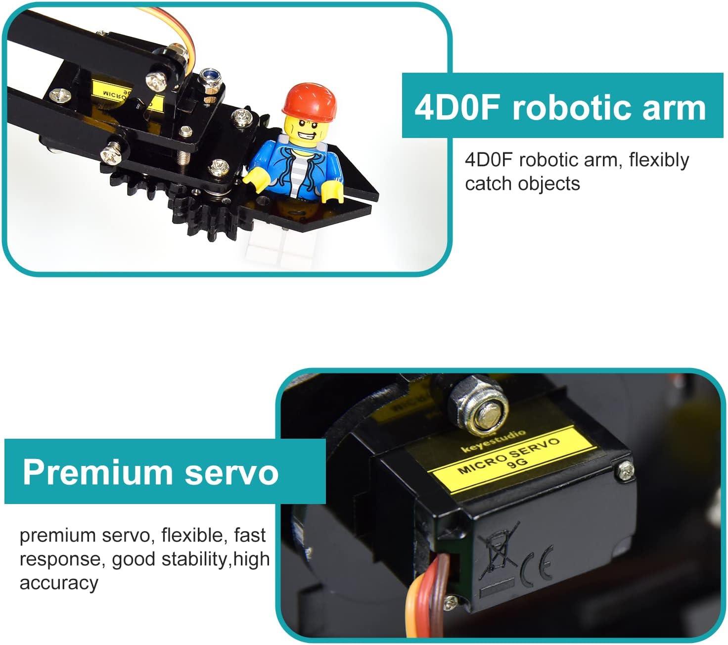 Keyestudio 4DOF Arduino DIY Robot Kol Kiti