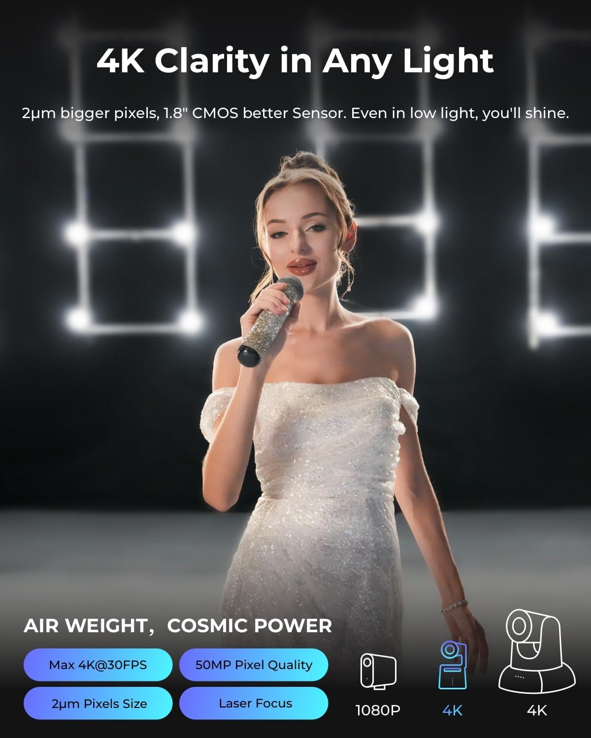 OBSBOT Tail Air Ai Yapay Zeka Destekli 4K Canlı Yayın NDI PTZ Kamera