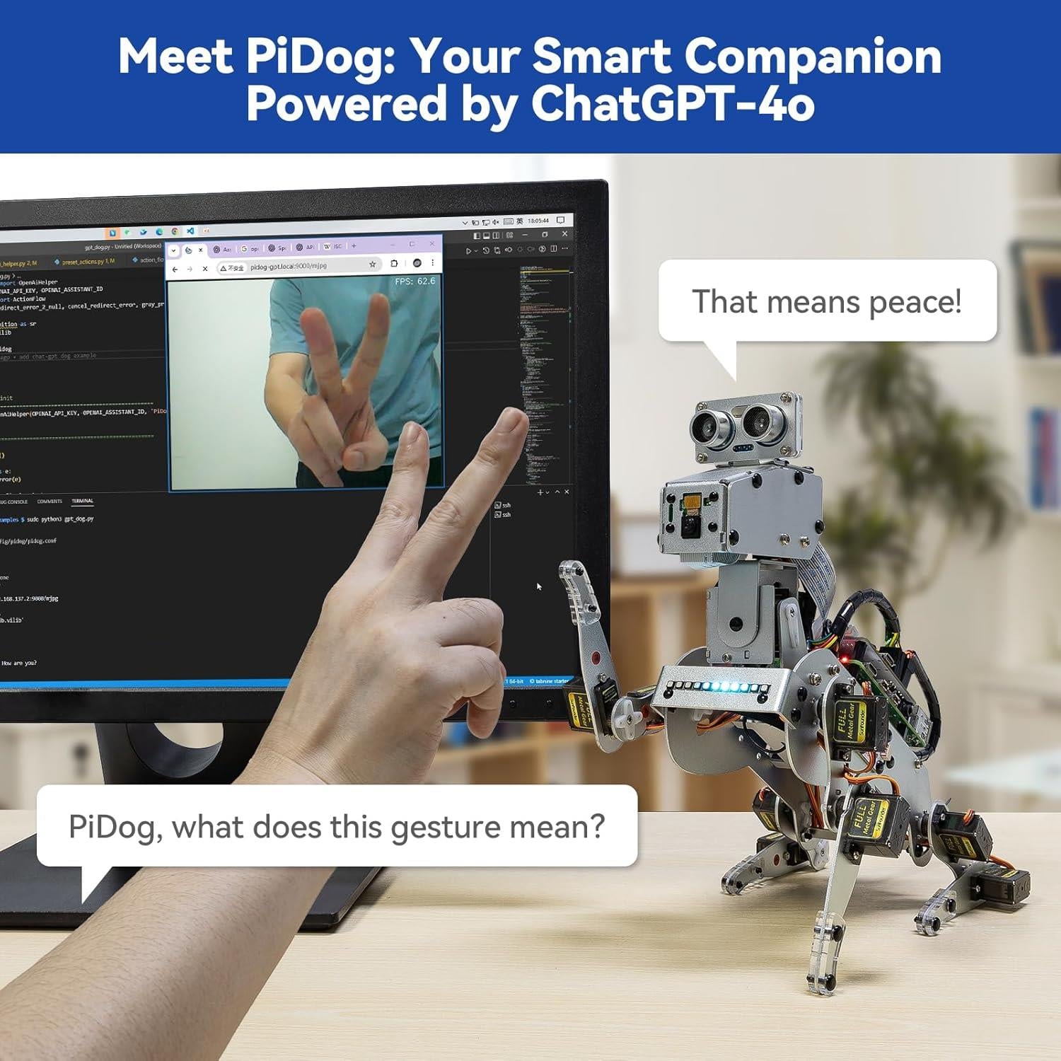 SunFounder PiDog AI Robot Köpek Kiti