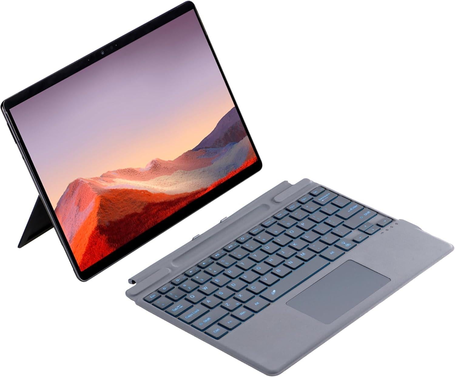 Microsoft Surface Pro 11 10 9 8 X İçin Slim Pen Yuvalı Zoof Signature Klavye Gri