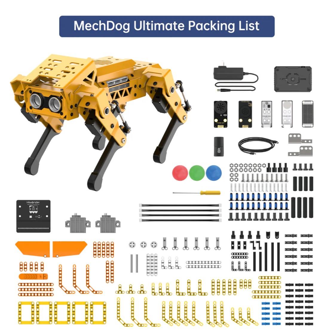 MechDog Hiwonder Açık Kaynaklı YZ Robot Köpek ESP32 Kontrol Cihazı Ultimate Kit