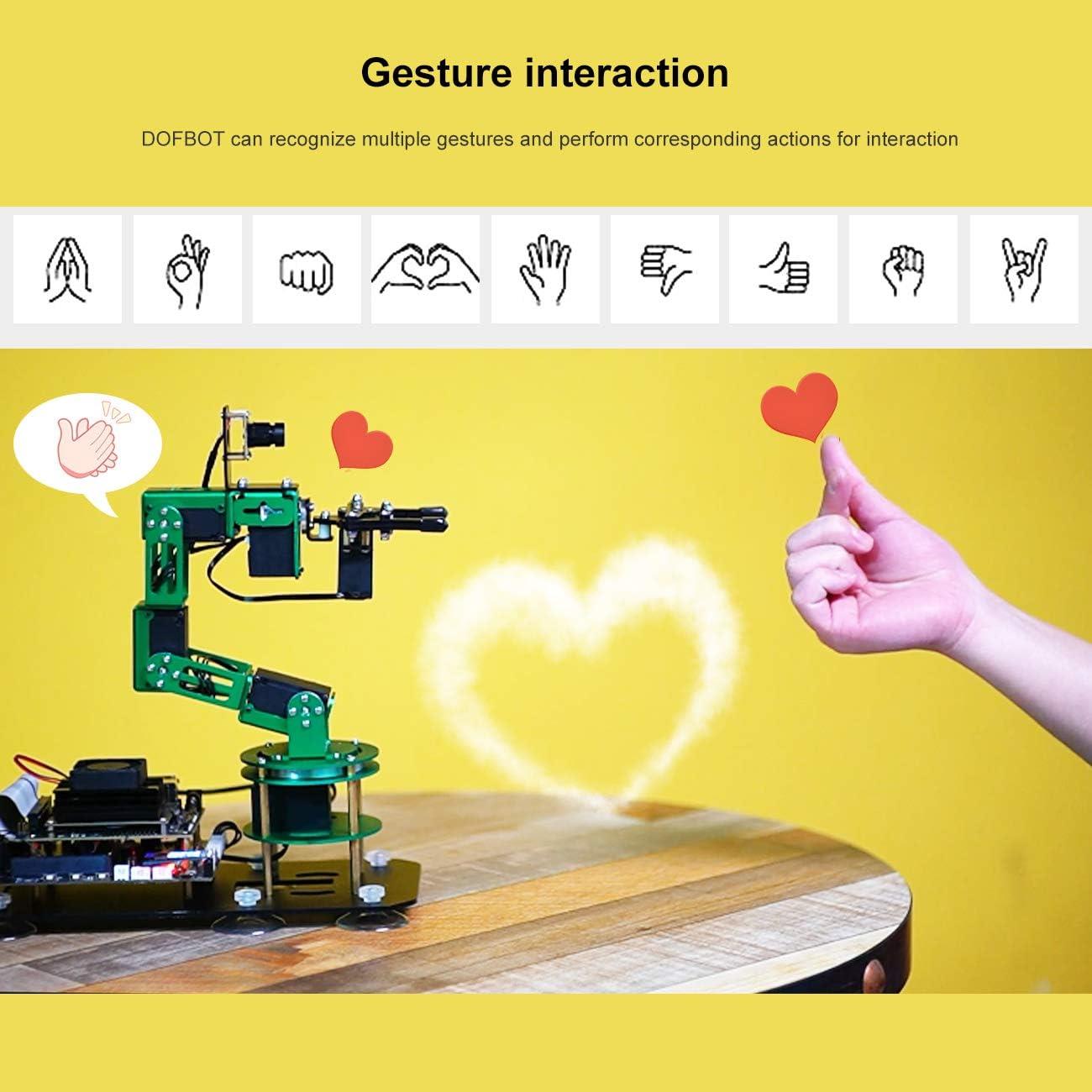 Yahboom DOFBOT Yapay Zeka Görüş ROS Python Açık Kaynak Robotik Kol - Jetson NANO 4GB Dahil Değil