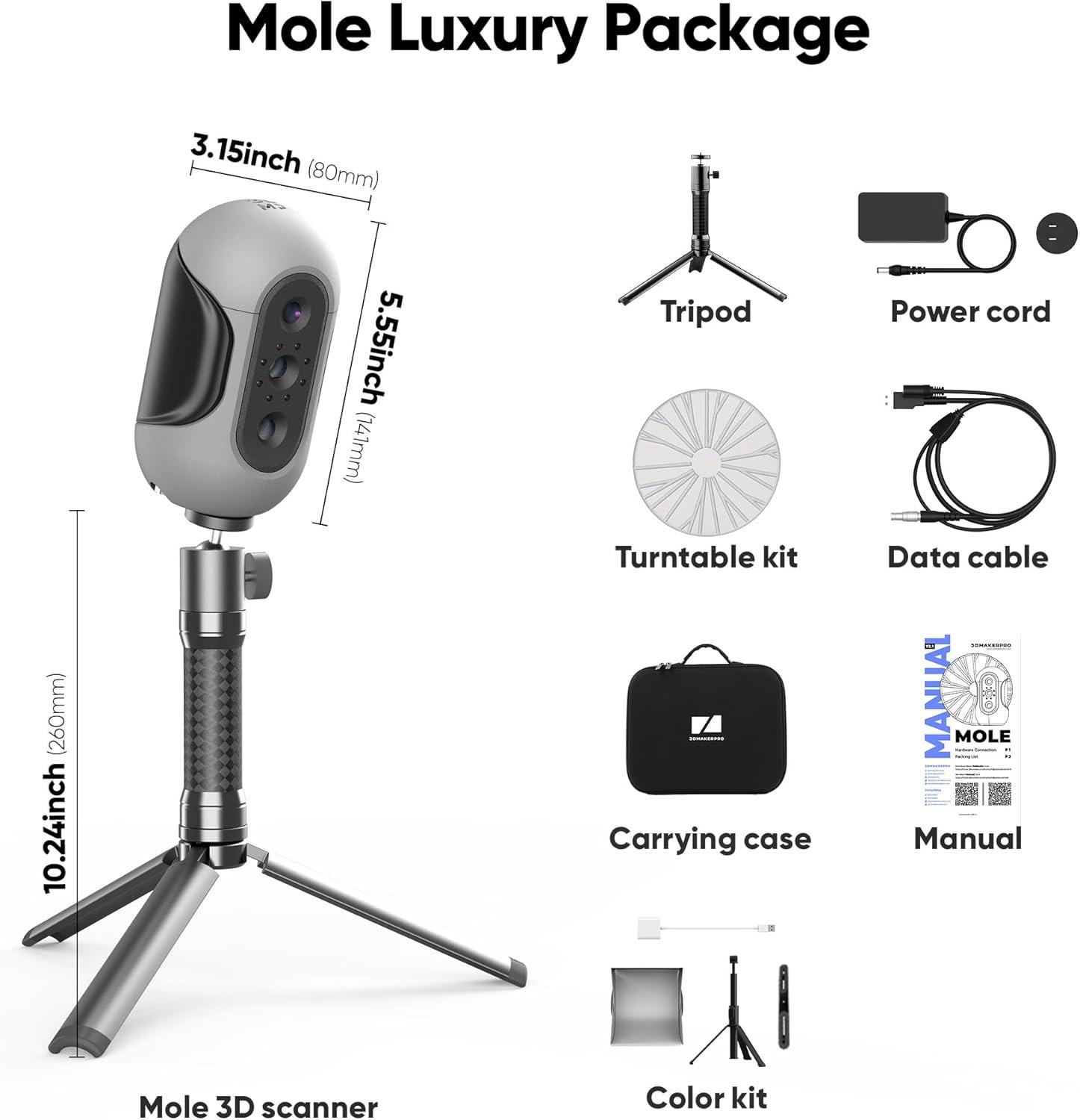3DMakerPro Mole 3D Tarayıcı Luxury