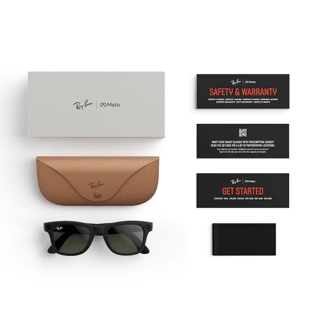 Ray-Ban Meta Skyler Kameralı Yapay Zekalı Akıllı Gözlük Matte Black Clear to Graphite Green Transitions 52 Beden