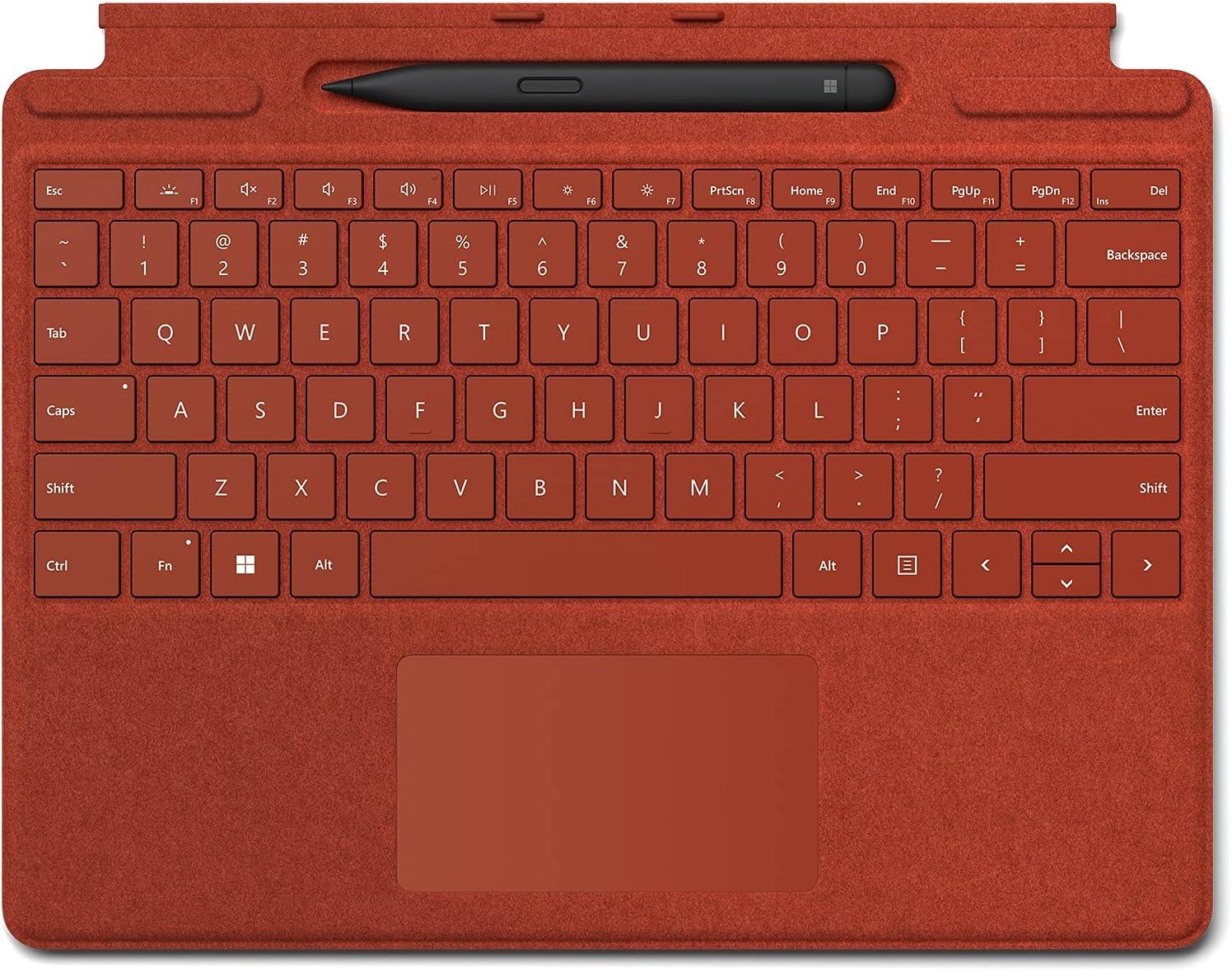 Microsoft Surface Pro Signature Klavye + Slim Pen 2 Poppy Red